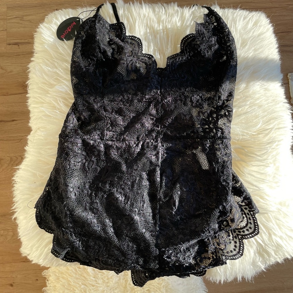 Black sexy lace lingerie